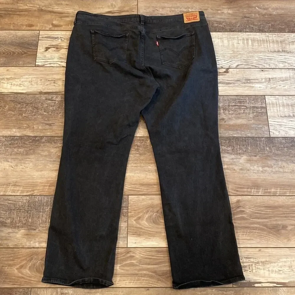 LEVI'S Black 414 Classic Straight Leg Jeans Size 22W